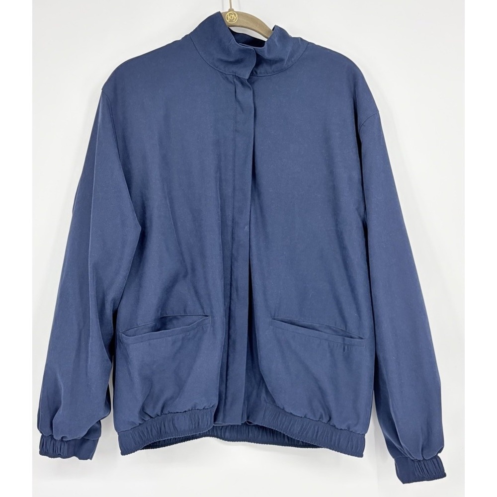 Vintage Nike Golf Windbreaker Jacket Women's Medium‎ 8-10 Microfiber Navy Blue